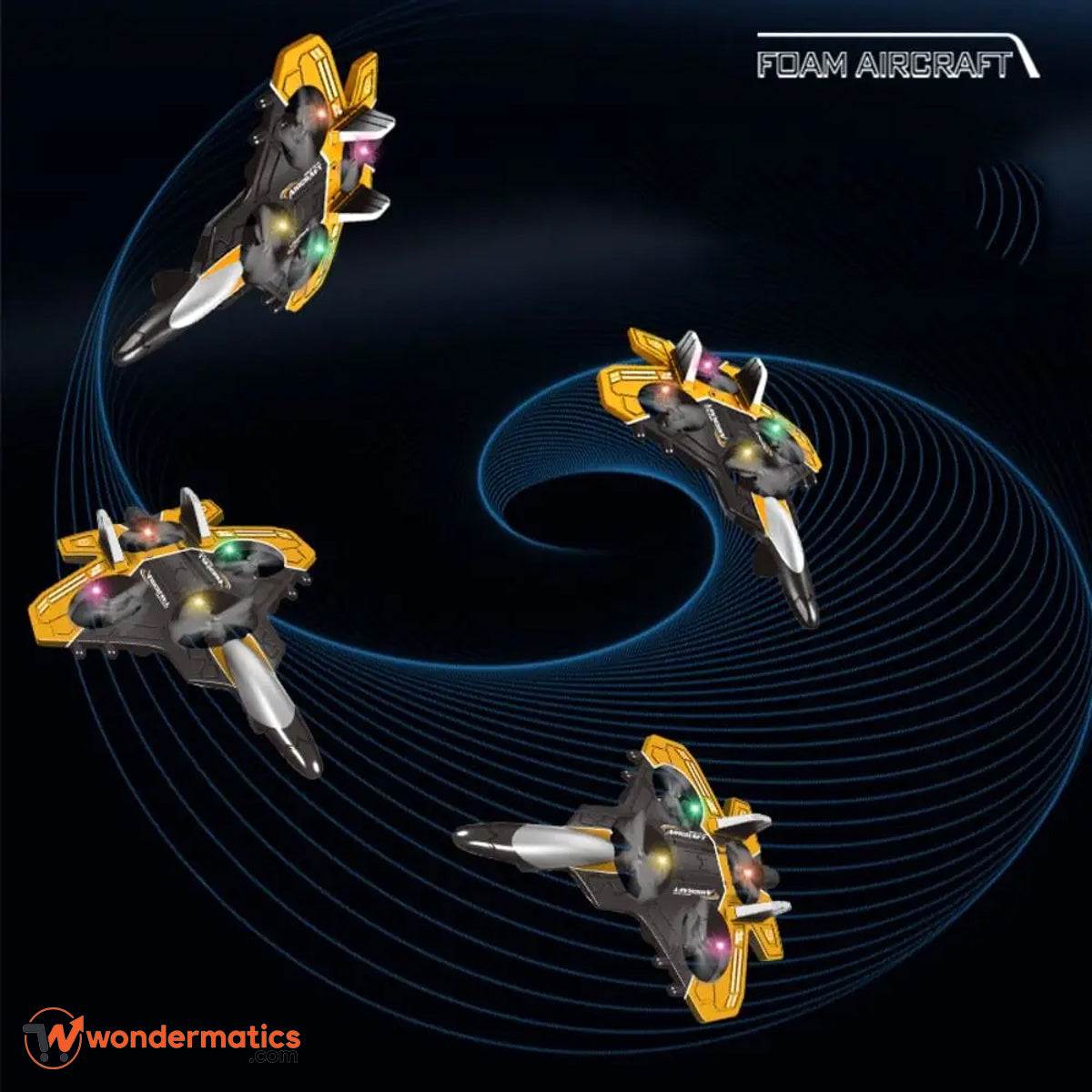 Realistic fighter jet style RC airplane with rechargeable battery