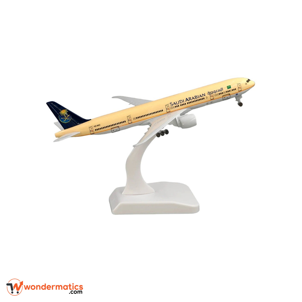 Metal Saudia Airlines aircraft replica – aviation model with stand