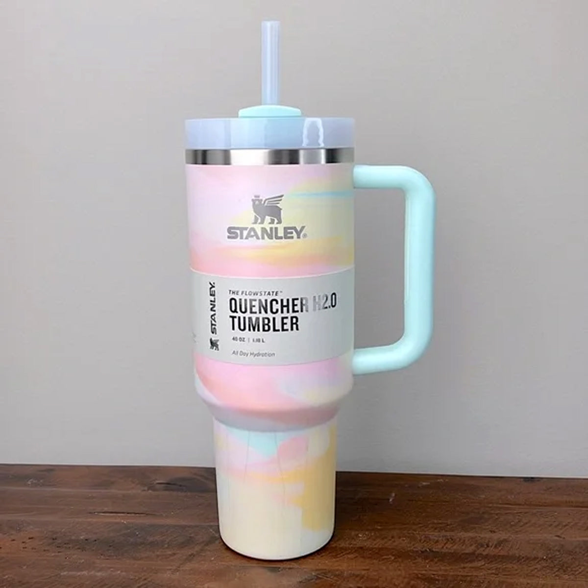Complete Set – Stanley Quencher 40oz with Lid, Straw, and Handle
