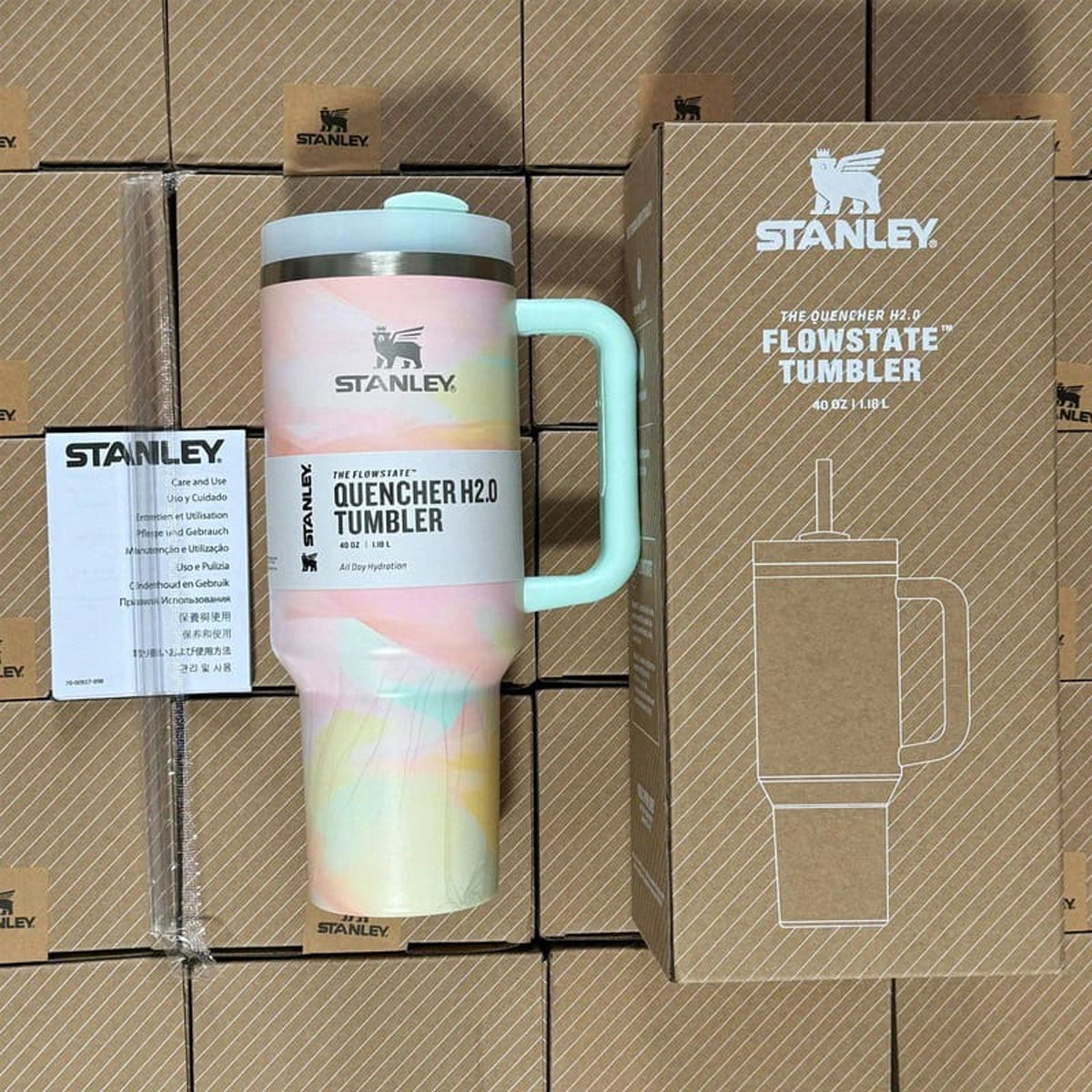 Stanley 40oz Insulated Tumbler with Lid and Straw – Side Angle