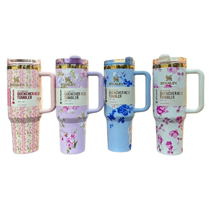 Stanley x LoveShackFancy floral tumbler, designed for stylish hydration