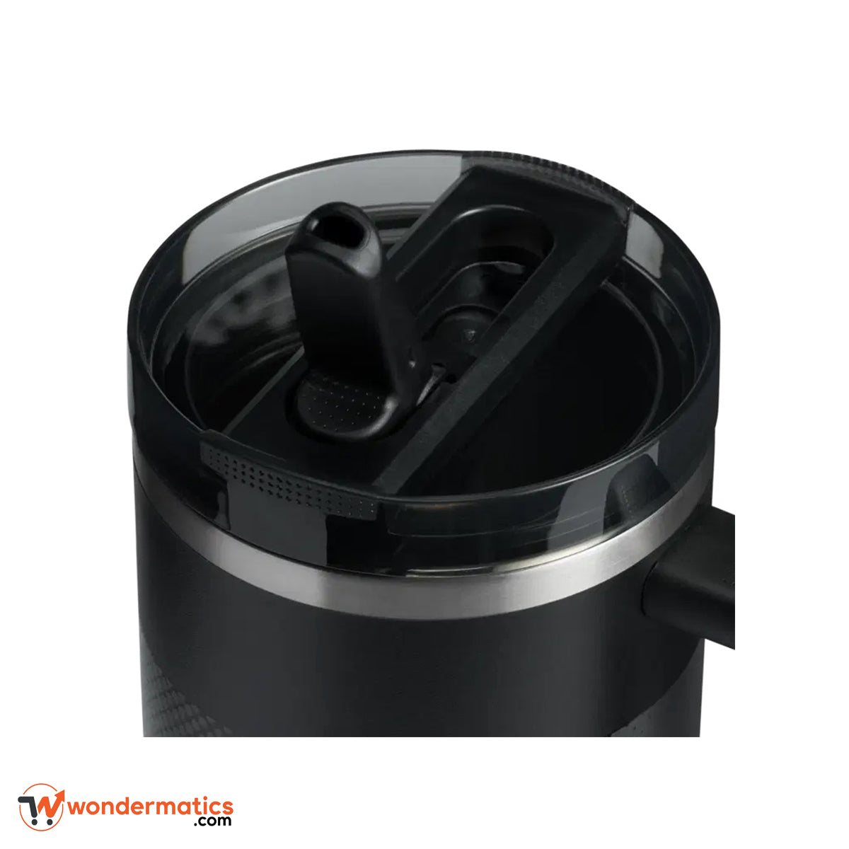 Stanley Quencher Black Protour Flip Straw Tumbler – top view flip straw lid design