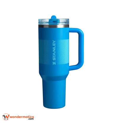 Stanley Quencher Protour Flip Straw Tumbler 1200ml Blue – insulated stainless steel water bottle with handle