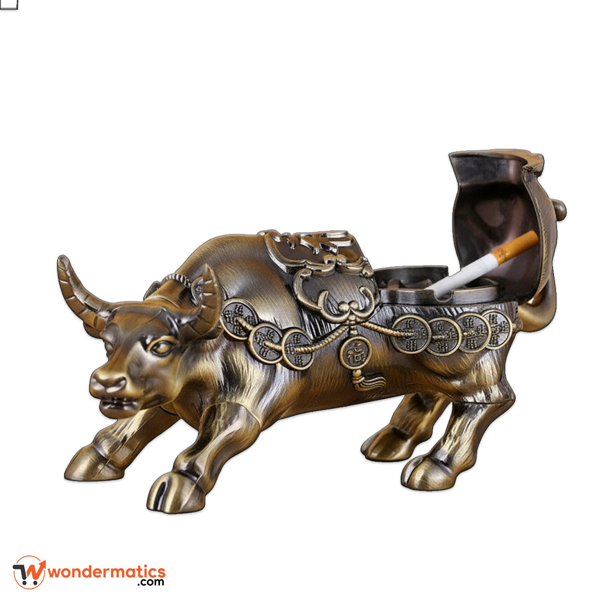 Stylish bull shape zinc alloy ashtray ideal gift and décor accent