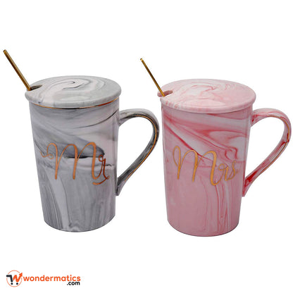 Premium marble tea and coffee mugs for couples