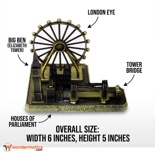Tower Bridge and Big Ben metal model for home and office décor