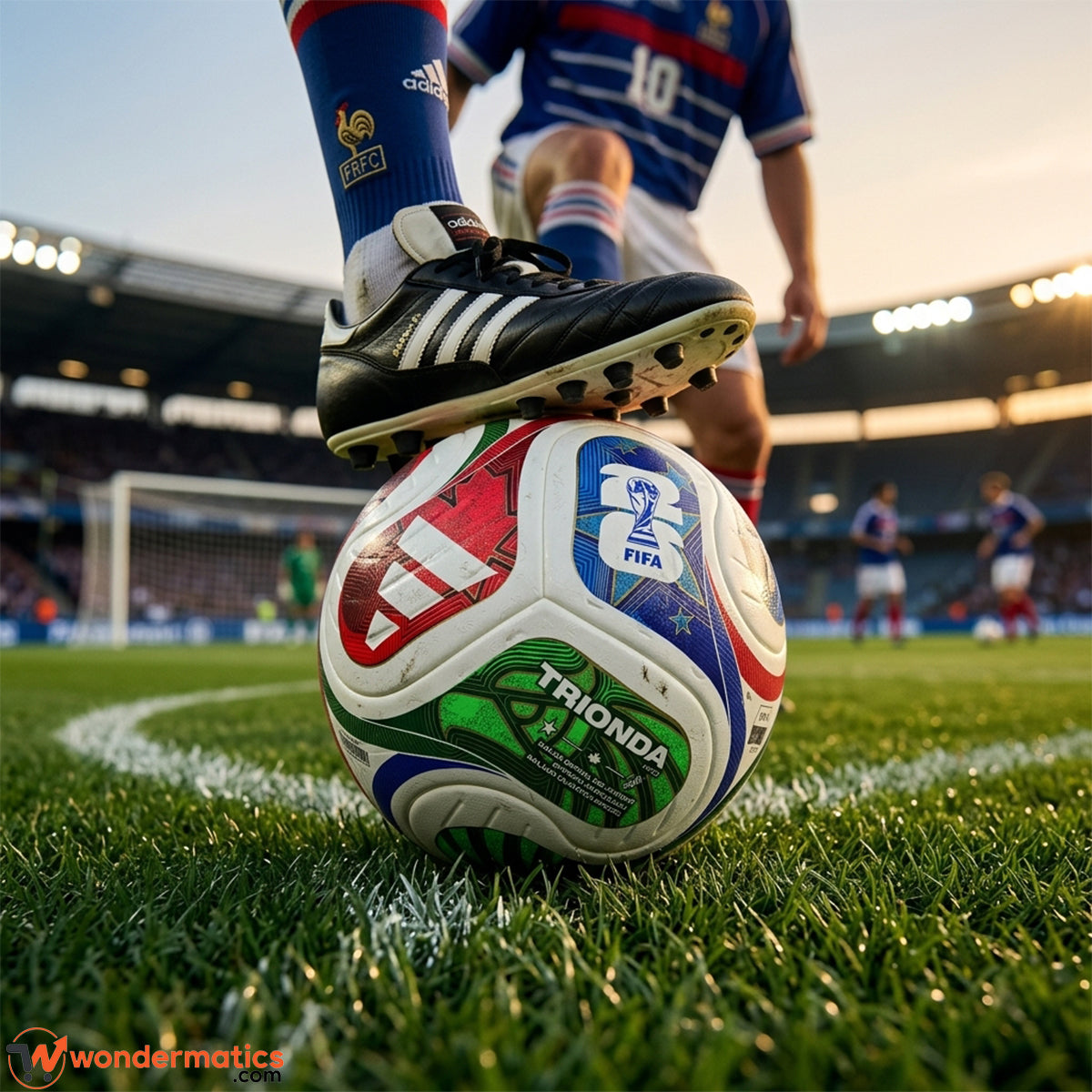 World Cup 2026 inspired match football,Football being played on outdoor grass field