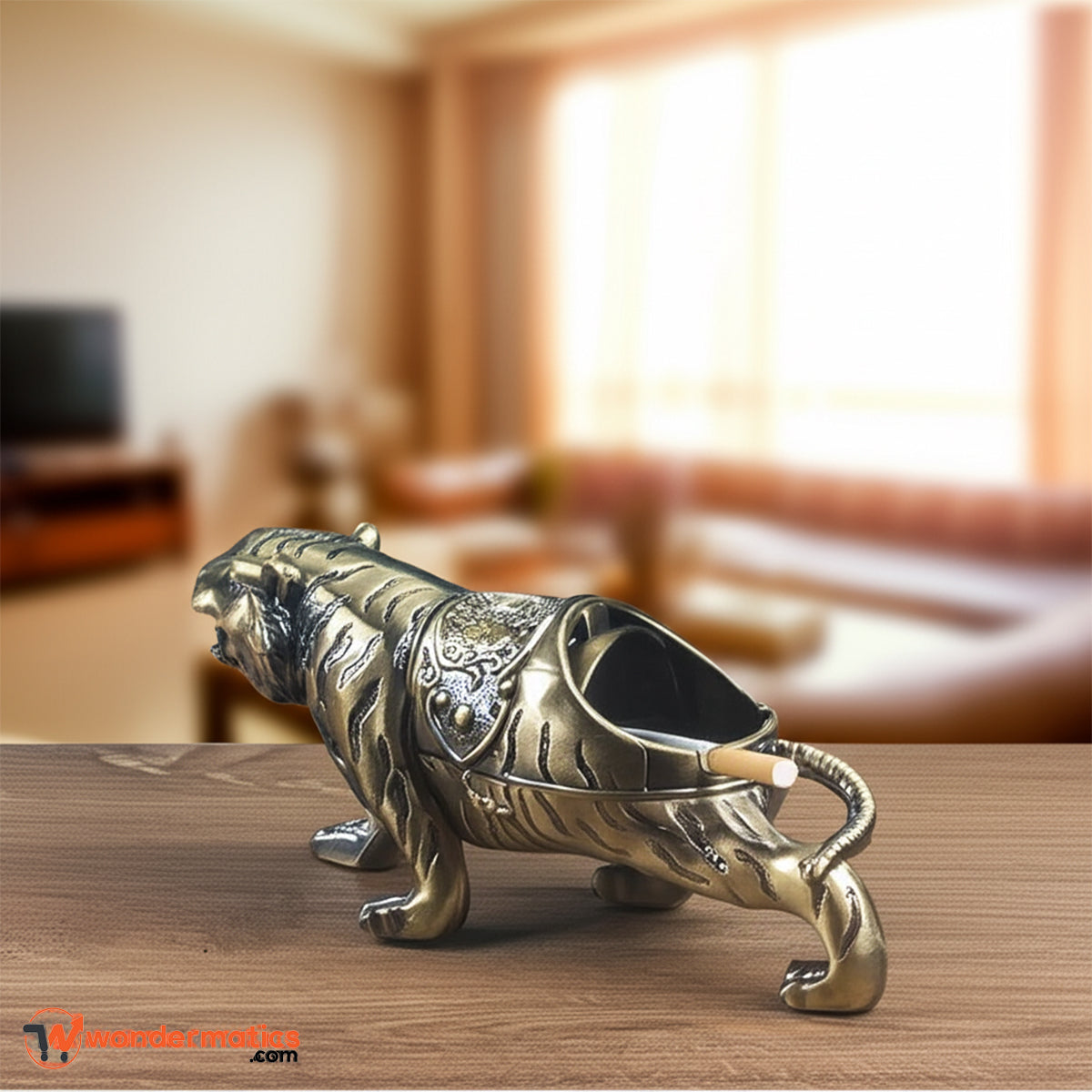 Unique tiger design decorative storage box with lid – premium resin finish