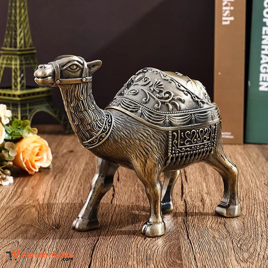 Vintage antique metal camel ashtray decorative table decor