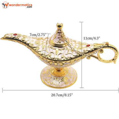 Vintage Brass Aladdin Chiragh – Antique Genie Lamp for Home Decoration