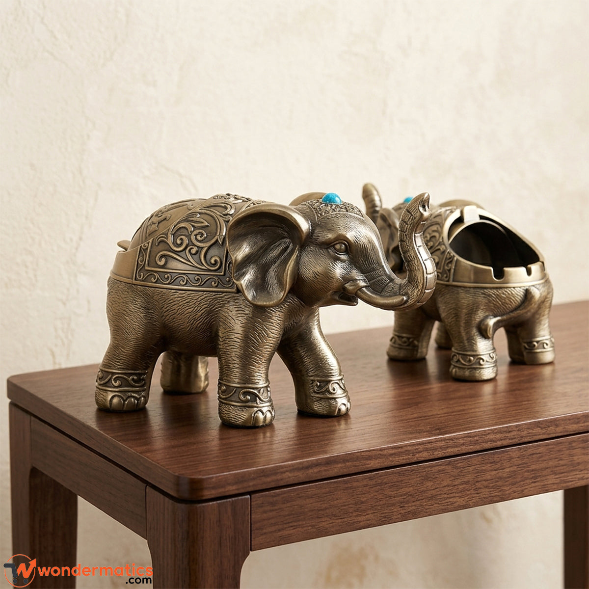 vintage brass elephant ashtray decoration for home and office decor