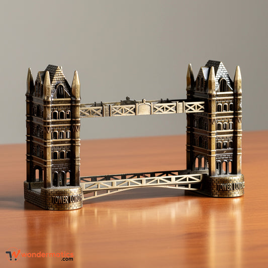 Vintage metal London Tower Bridge miniature for home and office décor
