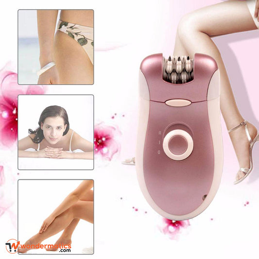 Women’s epilator and lady shaver 2 in 1 grooming kit