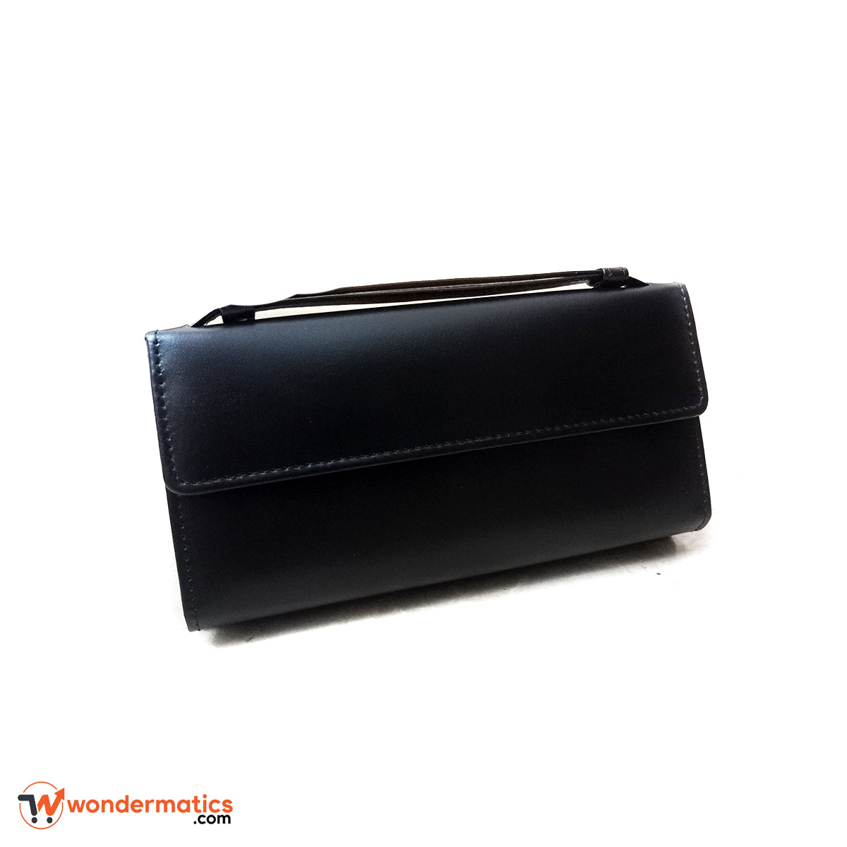 Women’s Genuine Leather Clutch Wallet in Black – Premium Long Purse