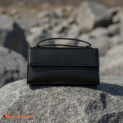 Premium Black Leather Long Wallet for Women – Elegant Design